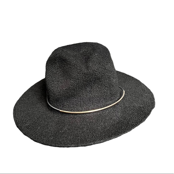 Marcus Adler Panama Breathable Casual Comfy Hat w/Gold Rim Like New